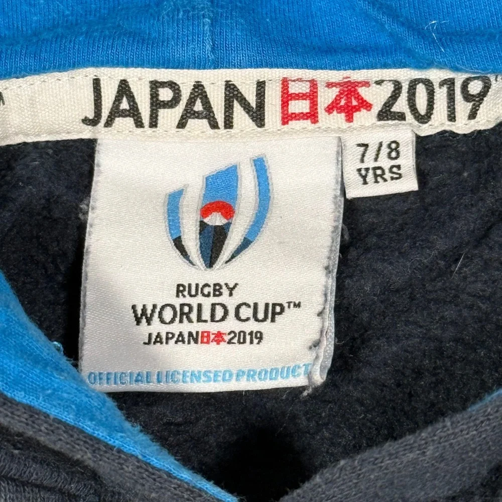 Rugby World Cup Japan 2019 Scotland Kids Hoodie Navy Blue Size 7/8 YRS